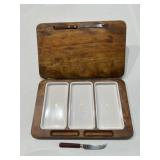 Vintage Wood Serveware & Studio Pottery Soup Mugs Collection