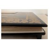 Vintage Japanese Lacquer Photo Album with Scenic Inlay Design