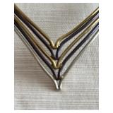 Vintage Three-Tone Metal Collar Necklace