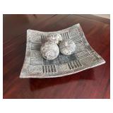 Decorative Square Bowl with 3 Spheres, Made in Israel