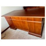 Four Piece Wood Office Suite - Desk with Credenza and Hutch with Extra Storage