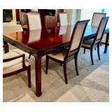 Asian Inspired Dining Table with Chairs