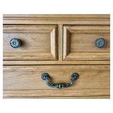 Thomasville Dresser with Marble Top and Ornate Mirror