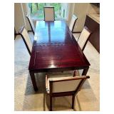 Asian Inspired Dining Table with Chairs