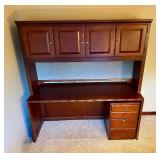 Four Piece Wood Office Suite - Desk with Credenza and Hutch with Extra Storage