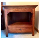 Thomasville Wooden King Size Headboard / Bed Frame and Coordinating Nightstand