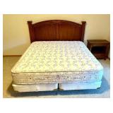 Thomasville Wooden King Size Headboard / Bed Frame and Coordinating Nightstand