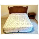 Thomasville Wooden King Size Headboard / Bed Frame and Coordinating Nightstand
