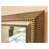 Beaded Edge Wall Mirror with Gold Frame