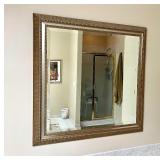 Beaded Edge Wall Mirror with Gold Frame