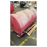 Used Red 55 Gallon Steel Storage Tank with Stand