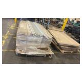Pallet of Assorted Pegboard Panels and Metal Slatwall Trim