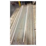 Pallet of Assorted Pegboard Panels and Metal Slatwall Trim