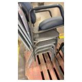 Mixed Lot of Used Metal and Upholstered Stackable Office Chairs