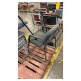 Mixed Lot of Used Metal and Upholstered Stackable Office Chairs
