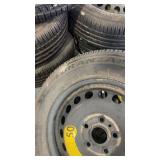 Set of 7 Bridgestone T135/80D16 and 195/65R15 Spare Tires with Steel Rims