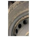 Set of 7 Bridgestone T135/80D16 and 195/65R15 Spare Tires with Steel Rims