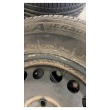 Set of 7 Bridgestone T135/80D16 and 195/65R15 Spare Tires with Steel Rims