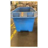 Large Blue Commercial Utility Cart with Wheels