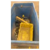 Large Blue Commercial Utility Cart with Wheels