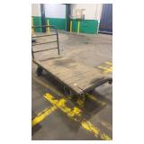 Heavy Duty Industrial Wooden Platform Cart with Steel Handle