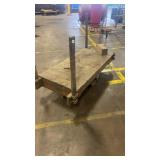 Industrial Wooden Cart with Iron Wheels