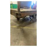 Industrial Wooden Cart with Iron Wheels