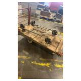 Heavy Duty Wooden Platform Cart with Industrial Casters