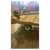 Heavy Duty Wooden Platform Cart with Industrial Casters