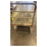 Heavy Duty Industrial Wood Platform Cart with Metal Frame and Wheels