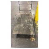 Heavy Duty Industrial Wood Platform Cart with Metal Frame and Wheels