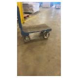 Used Industrial Platform Cart with Metal Frame and Wood Deck