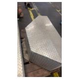Diamond Plate Aluminum Tool Storage Box with Dual Compartments