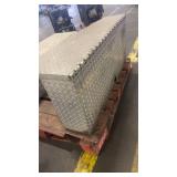 Diamond Plate Aluminum Tool Storage Box with Dual Compartments