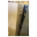 Group of 3 Vertical Metal 4-Drawer Filing Cabinets