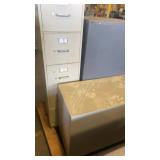 Group of Metal Office Filing Cabinets and Storage File Drawers