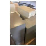 Set of 4 Metal Office File Cabinets Assorted Sizes