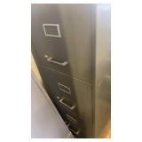 Set of 4 Metal Office File Cabinets Assorted Sizes