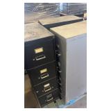 Lot of 2 Metal 4-Drawer Filing Cabinets