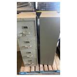 Set of 2 Metal 4-Drawer File Cabinets
