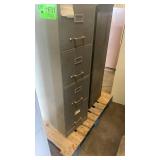 Set of 2 Metal 4-Drawer File Cabinets