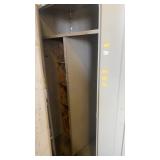 Used Metal Storage Locker with Shelves and Compartments