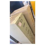 Set of 2 Metal Four-Drawer File Cabinets