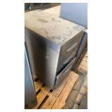 Lot of 2 Metal Industrial Cabinets with Shelves and Drawers