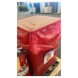 Lot of Biohazard Waste Bins with Fire Extinguisher