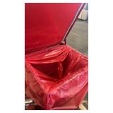 Lot of Biohazard Waste Bins with Fire Extinguisher