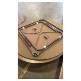 Round Folding Table with Metal Legs