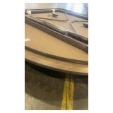 Round Folding Table with Metal Legs