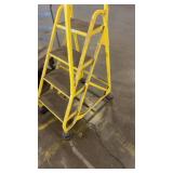 Rolling Industrial Step Ladder with 4 Steps