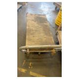Wood Platform Warehouse Cart with Metal Handle